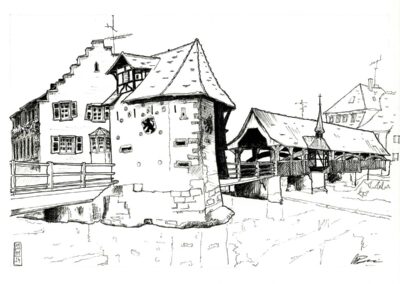 Holzbrücke und Bollhüsli