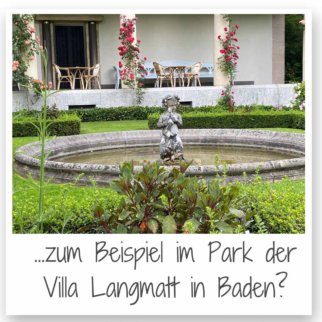 Urbansketchen im Park der Villa Langmatt mit der VHS Spreitenbach Entschleunigen entspannen am Feierabend