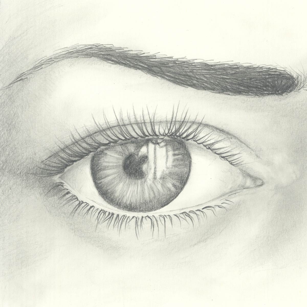 Auge gezeichnet mit Bleistift