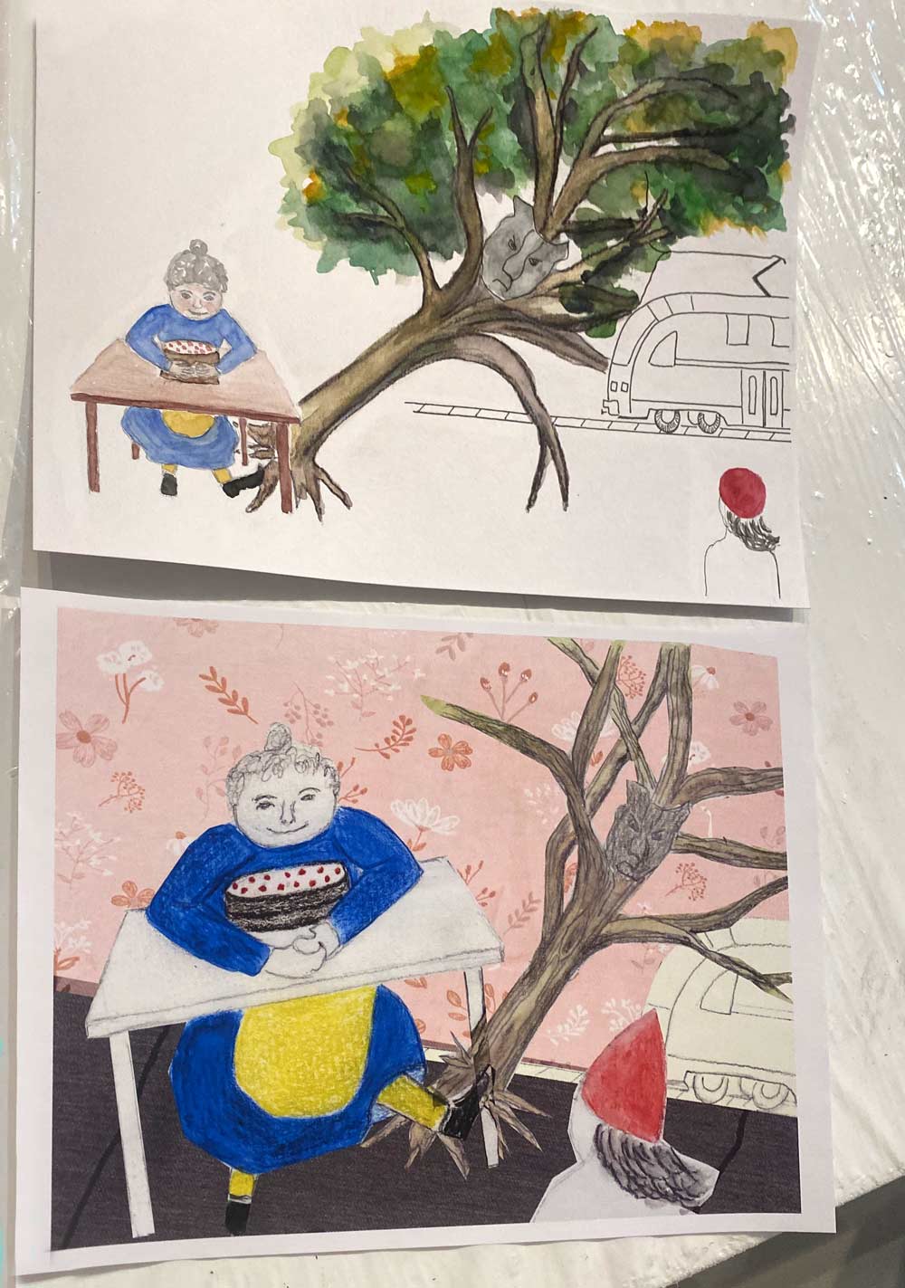 Workshop Illustration in Bremgarten ein ganzes Wochenende am bogen 10 Susanne Brem Atelier