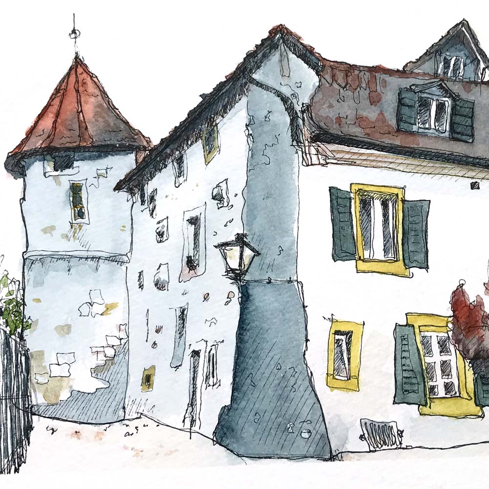 Urban Sketching im Berner Seeland mit Baumeler Reisen