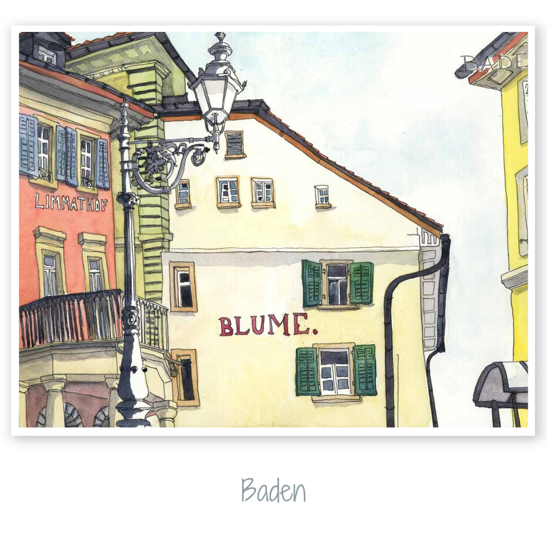 Baden, Sketchcrawl, usk, Swiss Urbansketchers Aarau, Bäderquartier, Thermalbaden