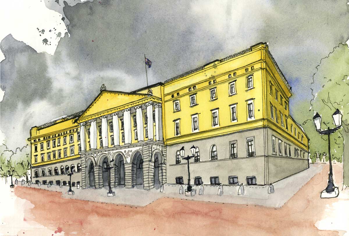 Reise mit Baumeler Reisen nach Oslo, Urbansketching, Euripareise, Kreativreise, Hauptstadt im Norden