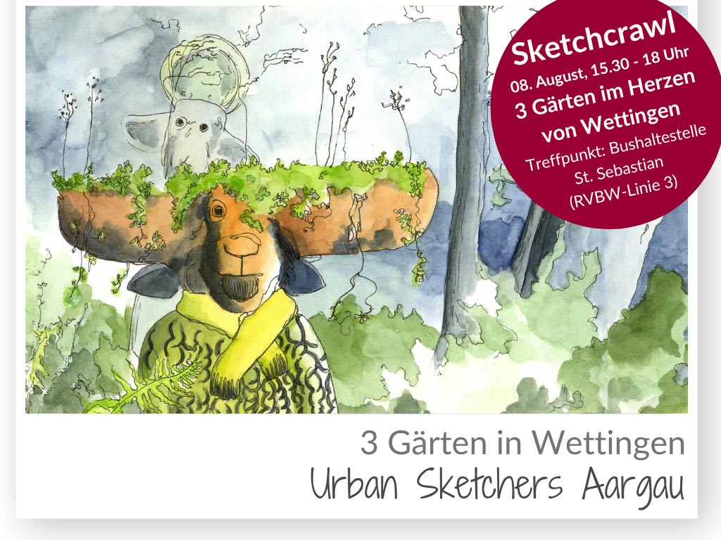 Kopie-von-Sketchcrawl-Wettingen-lo Sketchcrawl. Schloss Wildegg, Urbansketching, Usk
