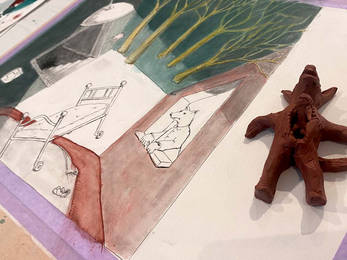 Workshop Illustration in Bremgarten ein ganzes Wochenende am bogen 10 Susanne Brem Atelier