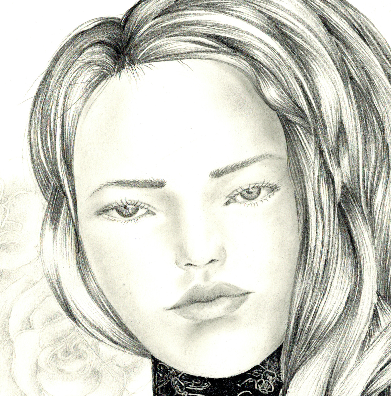 Portrait_Frau_Stilkontraste_Zeichenkurs_Quadrat_VHS_Bremgarten
