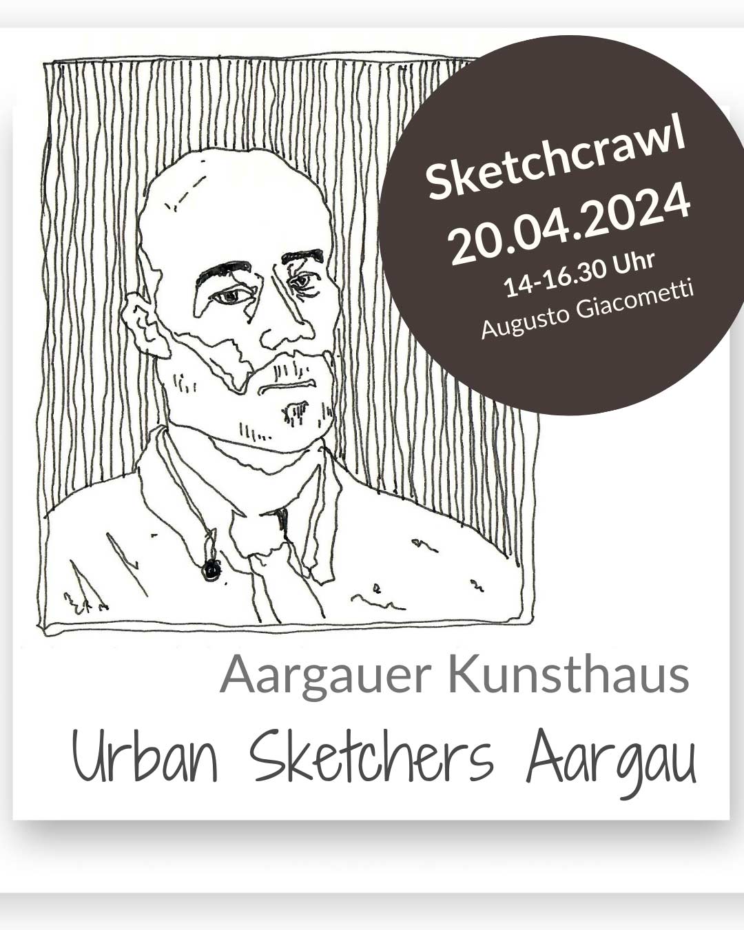 Augusto Giacometti, Sketchcrawl Aargauer Kunsthaus, urbansketchers aargau