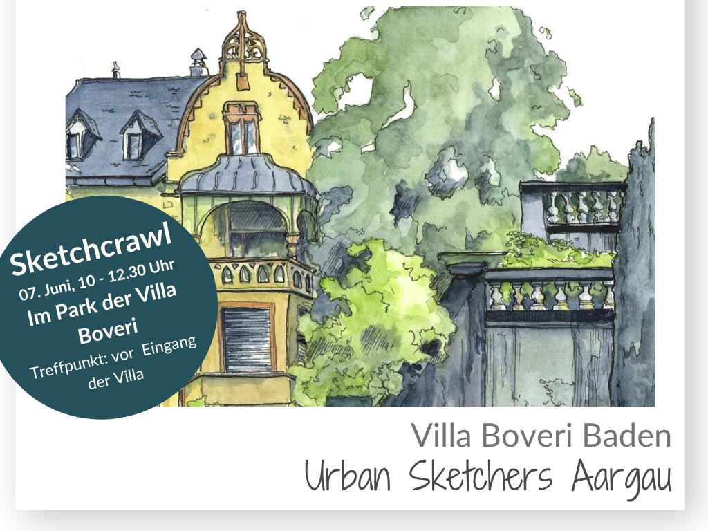 Sketchcrawl-Villa-Boveri Sketchcrawl Villa Boveri, Baden, Urbansketching, Usk
