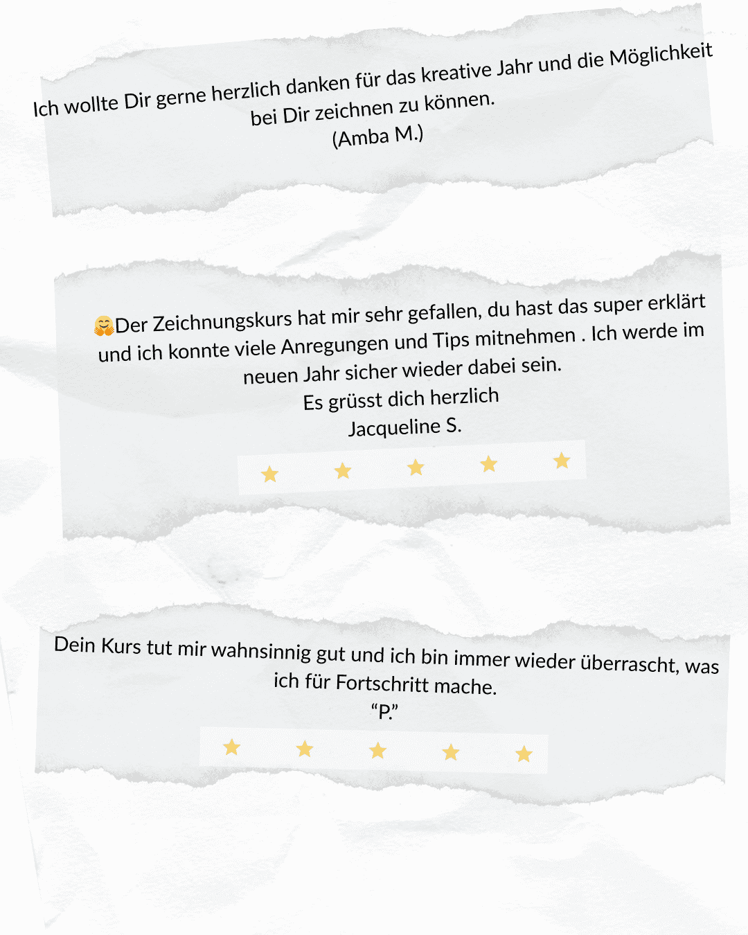 Testimonials, Zeichenkurse, Kurse, VHS, Volkshochschule, Workshops, Zeichnen Grundlagen, ART-Akademie Susanne Brem, Bremgarten