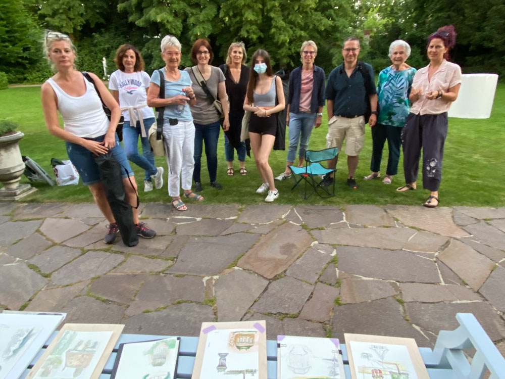 Zeichnen und Urban Sketchen im Park der Villa Langmatt, Leitung Susanne Brem